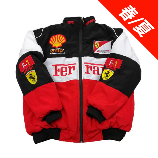 【春夏/綿なし】Ferrari F1 レーシングジャケット ホワイト