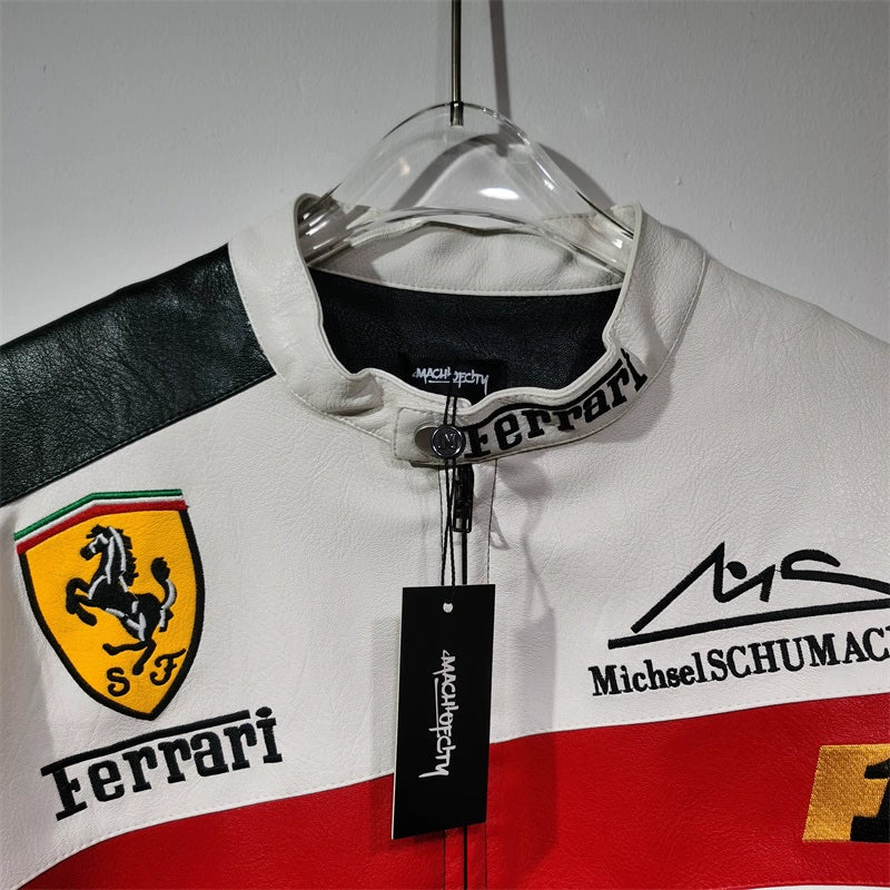 Ferrari ミハイルシューマッハ フェイクレザージャケット