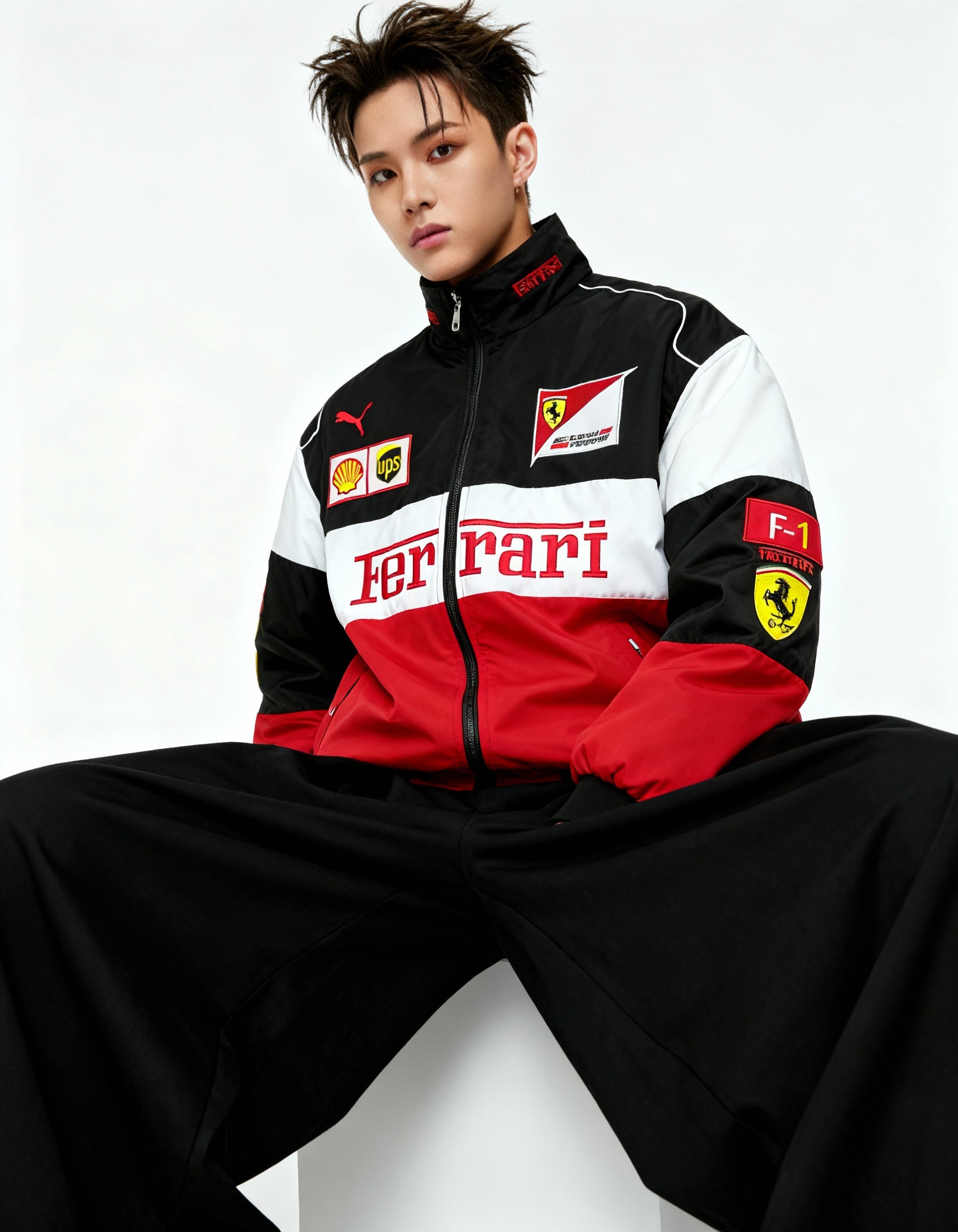 Ferrari レーシングジャケット Ferrari（フェラーリ） 中綿入り レーシングジャケット メンズ