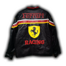 Ferrari RACING Faux Leather Jacket Black 