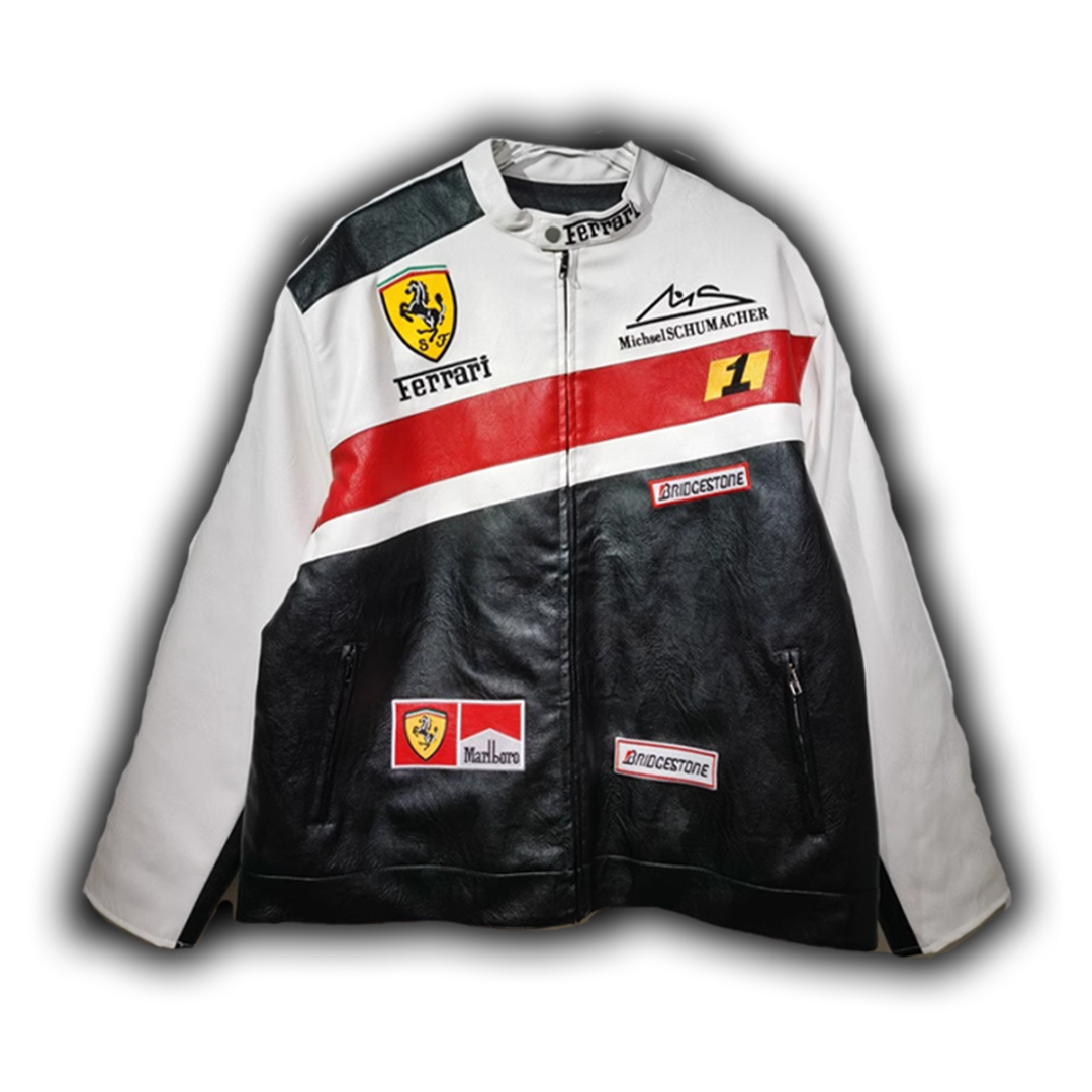 Ferrari Michael Schumacher faux leather jacket 