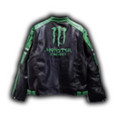 Monster Faux Leather Racing Jacket Green 