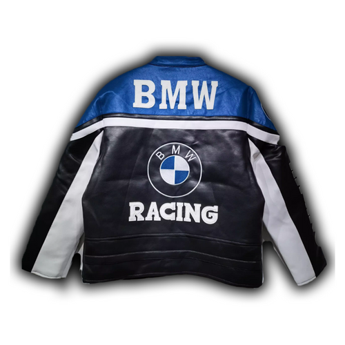 BMW RACING Faux Leather Jacket Black 