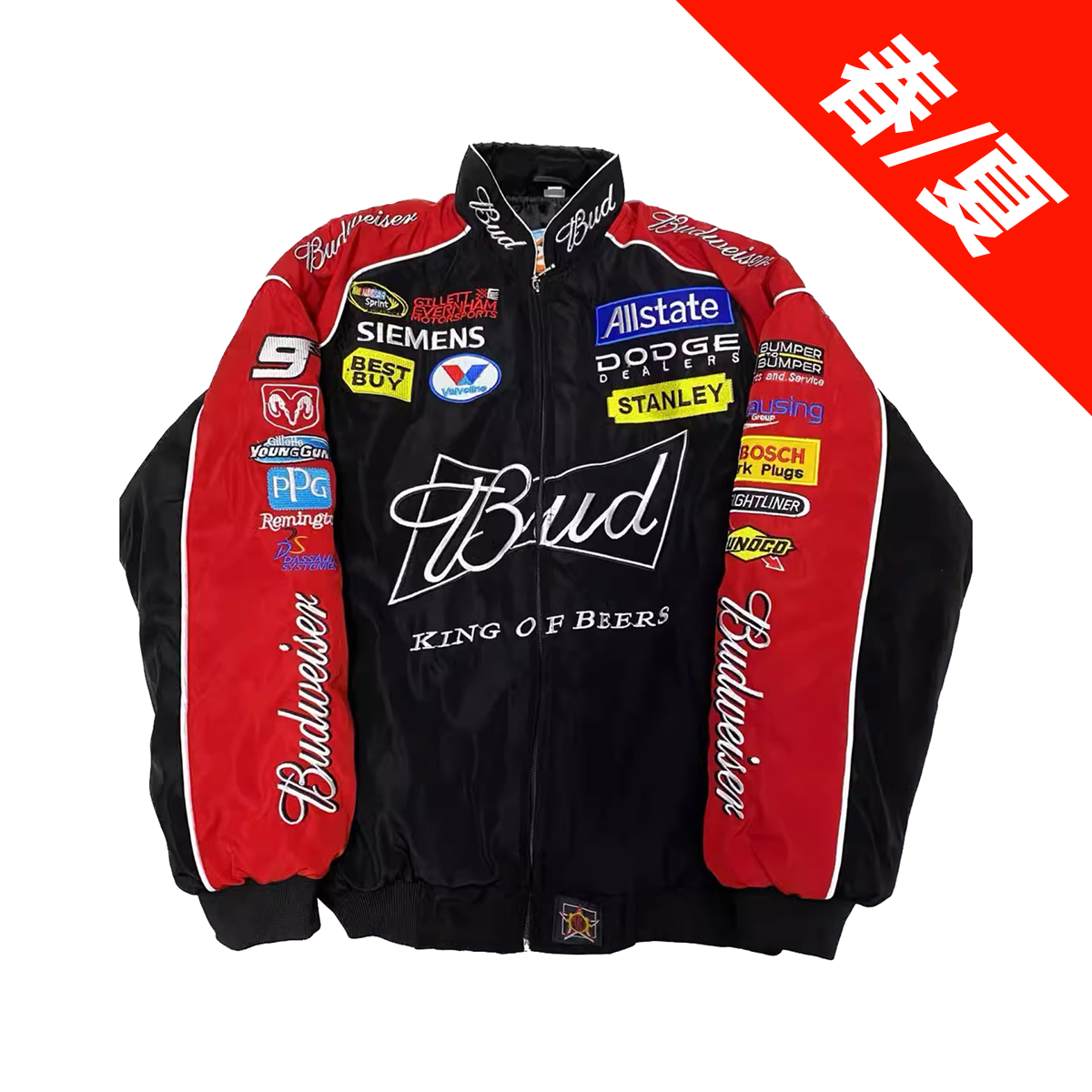 Budweiser NASCAR Racing Jacket (Black) [Spring/Summer/No Cotton]