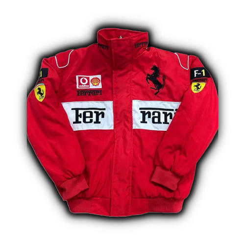 Ferrari F1 Center Split Racing Jacket Red White