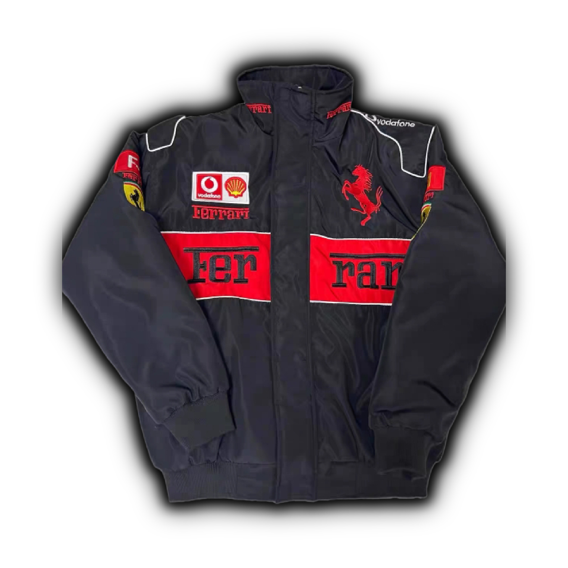Ferrari F1 センタースプリット レーシングジャケット ブラック(中綿 Ferrari F1 センタースプリット レーシングジャケット ブラック(中綿