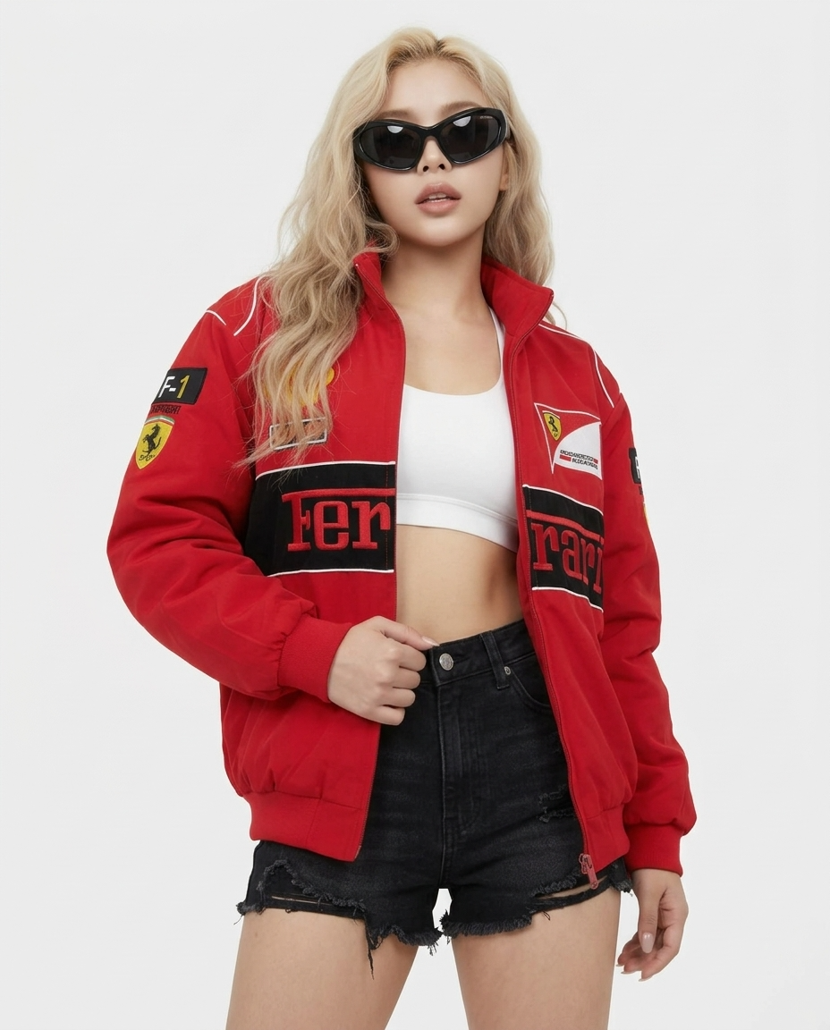 [Spring/Summer/Cottonless] Ferrari F1 Racing Jacket Red
