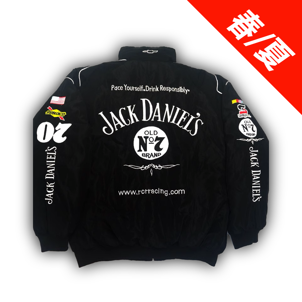 [Spring/Summer/Cotton-Free] Jack Daniels Chevrolet NASCAR Racing Jacket