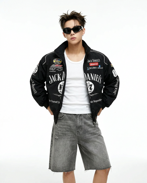 [Spring/Summer/Cotton-Free] Jack Daniels Chevrolet NASCAR Racing Jacket