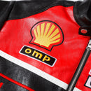 Ferrari Olympus Faux Leather Racing Jacket in Red 