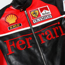 Ferrari Olympus Faux Leather Racing Jacket in Red 