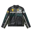 Ferrari Olympus Faux Leather Racing Jacket Green 