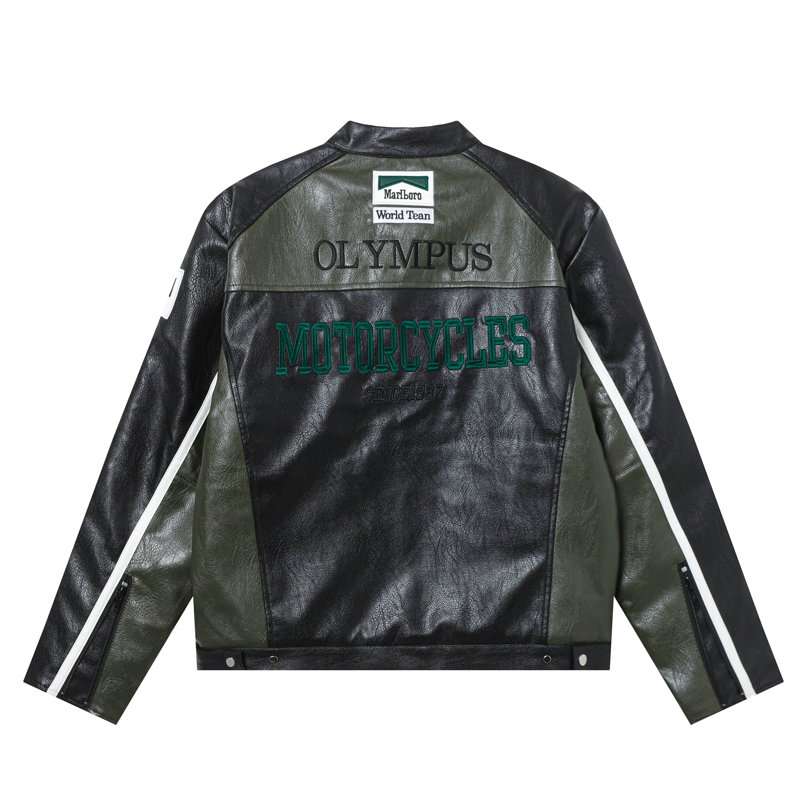 Ferrari Olympus Faux Leather Racing Jacket Green 