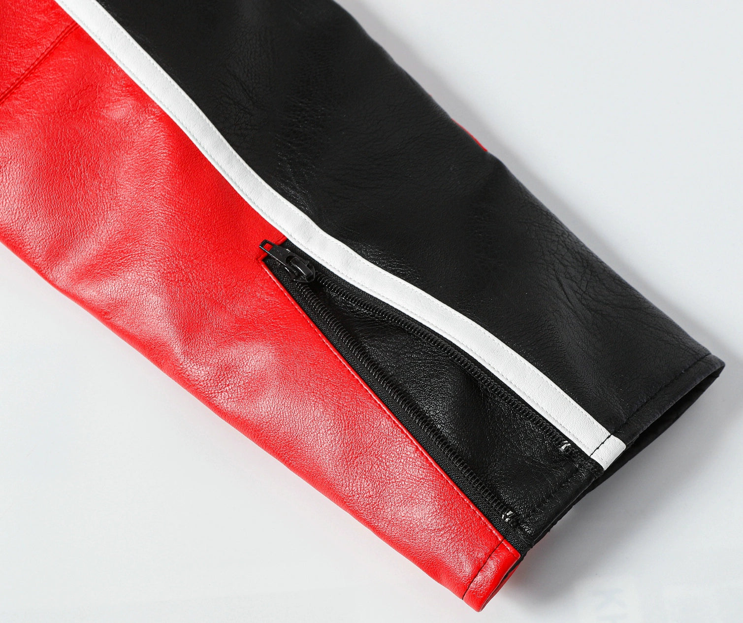 Ferrari Olympus Faux Leather Racing Jacket in Red 