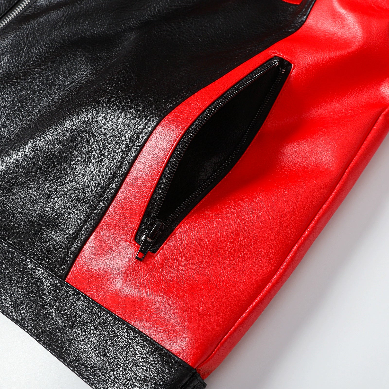 Ferrari Olympus Faux Leather Racing Jacket in Red 