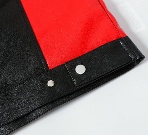 Ferrari Olympus Faux Leather Racing Jacket in Red 