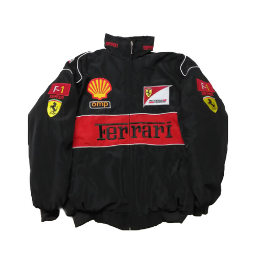 F1 Ferrari レースジャケット Ferrari F1 レーシングジャケット ブラック – 300km/h Club