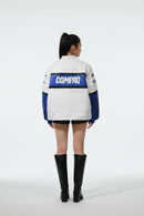BMW COMPAQ Faux Leather Jacket White 