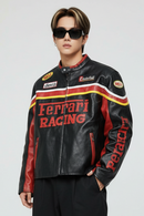 Ferrari RACING Faux Leather Jacket Black 