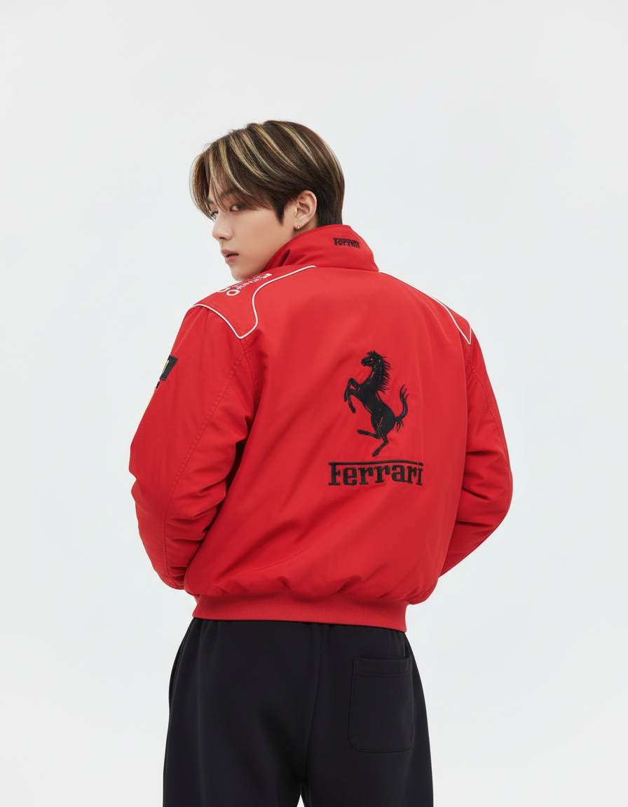 Ferrari F1 Center Split Racing Jacket Red