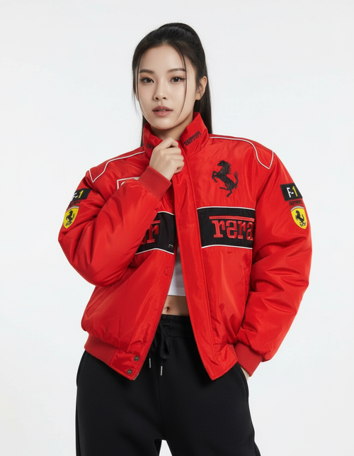 Ferrari F1 Center Split Racing Jacket Red