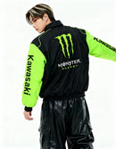 Monster Kawasaki Biker-style Racing Jacket