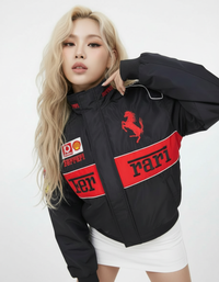 Ferrari F1 Center Split Racing Jacket Black