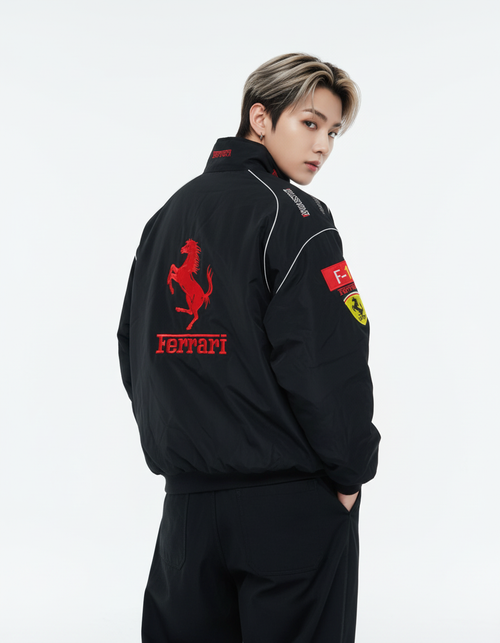 Ferrari F1 レーシングジャケット ブラック – 300km/h Club