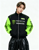 Monster Kawasaki Biker-style Racing Jacket