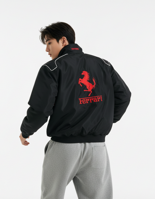 Ferrari F1 Center Split Racing Jacket Black