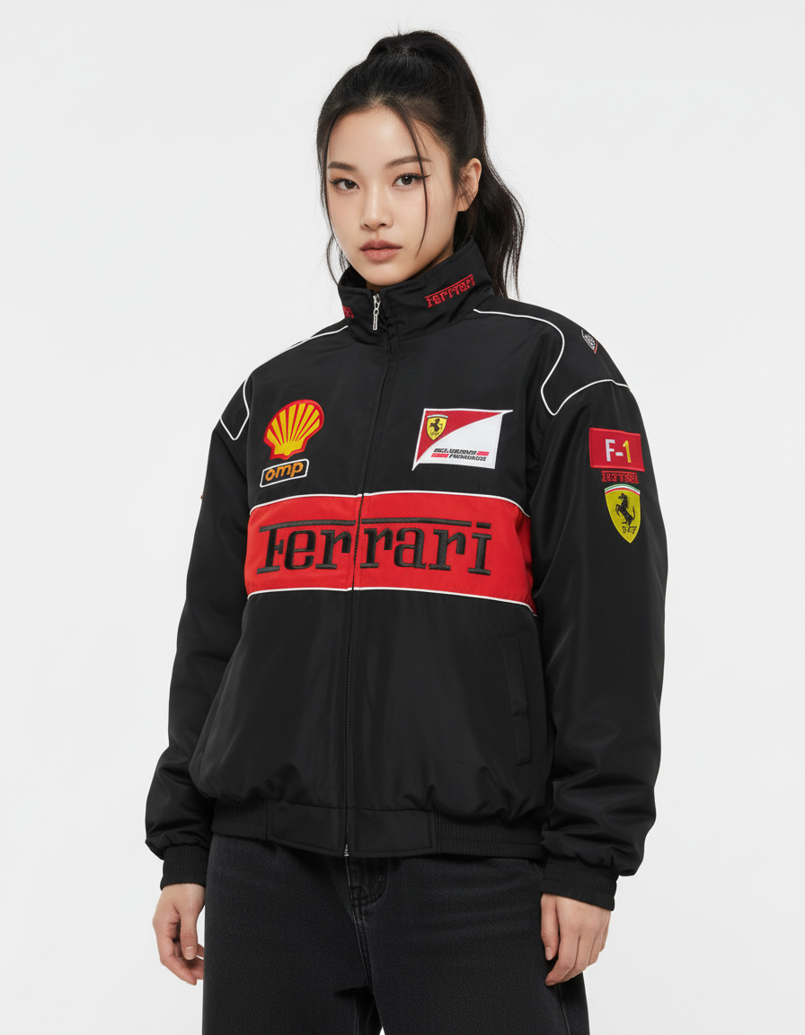 Ferrari F1 レーシングジャケット ブラック – 300km/h Club Ferrari F1 レーシングジャケット ブラック – 300km/h Club