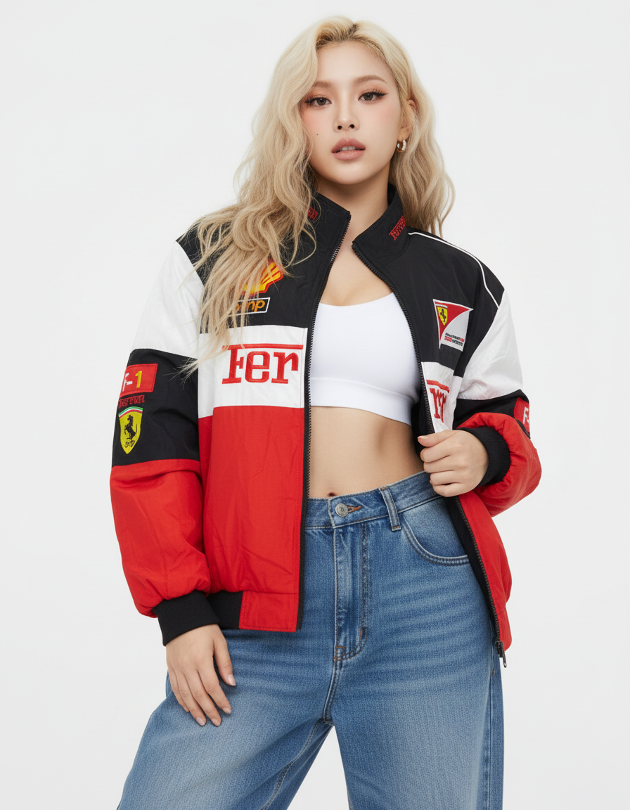 Ferrari F1 レーシングジャケット ホワイト – 300km/h Club